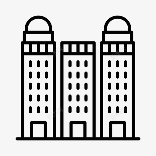 城市建筑物旅馆图标svg_新图网 https://ixintu.com 城市 城镇 建筑物 旅馆
