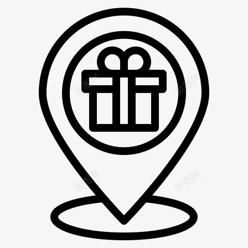 定位销礼品29线性图标svg_新图网 https://ixintu.com 定位 礼品 线性