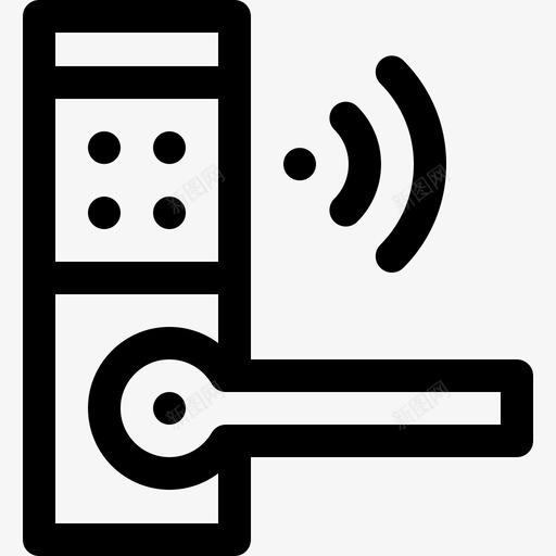 门把手domotics36线性图标svg_新图网 https://ixintu.com domotics 把手 线性 门把