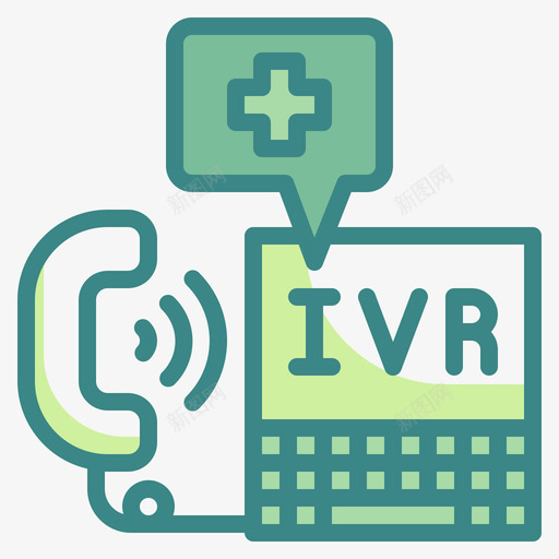 Ivr医疗技术双音图标svg_新图网 https://ixintu.com 医疗 双音 技术