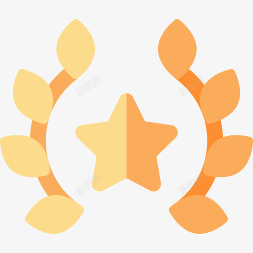 桂冠48个奖项扁平图标svg_新图网 https://ixintu.com 48个 奖项 扁平 桂冠