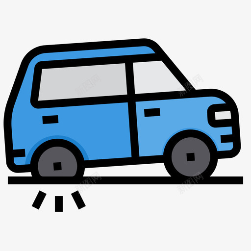 瘪胎汽车10线性颜色图标svg_新图网 https://ixintu.com 汽车 瘪胎 线性 颜色