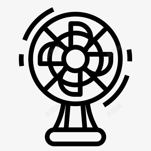 风扇复古14直线型图标svg_新图网 https://ixintu.com 复古 直线 线型 风扇