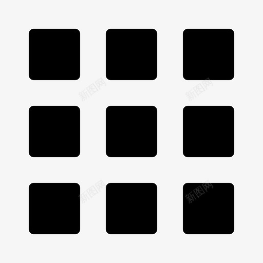 网网格形状图标svg_新图网 https://ixintu.com glyph ui 元素 基本 形状 正方形 网格