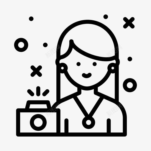 摄影师女性职业1直系图标svg_新图网 https://ixintu.com 女性 摄影师 直系 职业