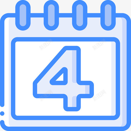 7月4日独立日5蓝色图标svg_新图网 https://ixintu.com 4日 7月 独立日 蓝色
