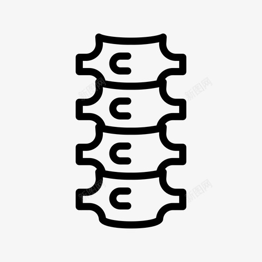 脊柱理疗26线性图标svg_新图网 https://ixintu.com 理疗 线性 脊柱