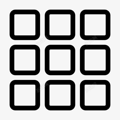网络网格形状图标svg_新图网 https://ixintu.com ui 元素 基本 形状 正方形 网格 网络 虚线