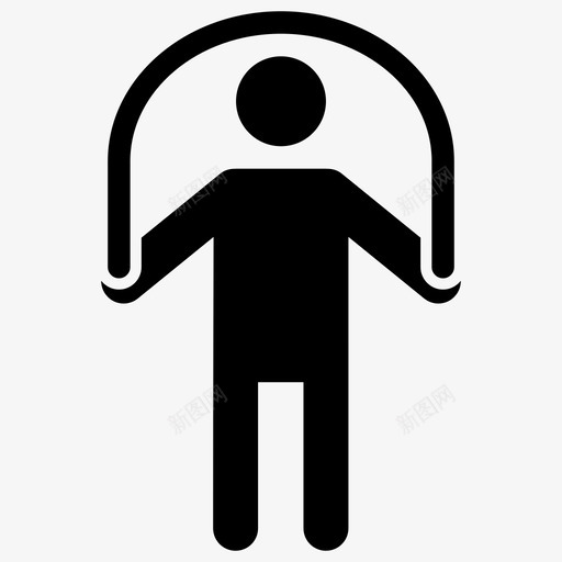 跳绳锻炼运动图标svg_新图网 https://ixintu.com 形图 象形 跳绳 运动 锻炼
