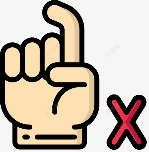 手语语言1线颜色图标svg_新图网 https://ixintu.com 手语 语言 颜色