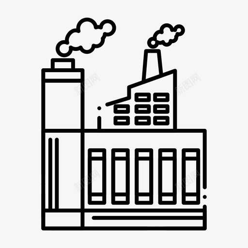 工业建筑工厂图标svg_新图网 https://ixintu.com 2月 v4 工业 工厂 建筑 收集 烟雾 界面 网页