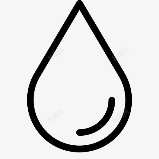 水水滴液体图标svg_新图网 https://ixintu.com 天气 暑假 水滴 液体 雨天