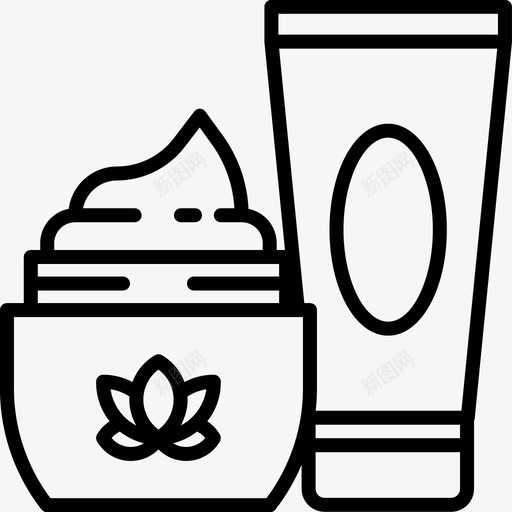 乳膏治疗36线性图标svg_新图网 https://ixintu.com 乳膏 治疗 线性
