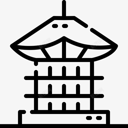 宝塔韩国4直线型图标svg_新图网 https://ixintu.com 宝塔 直线 线型 韩国