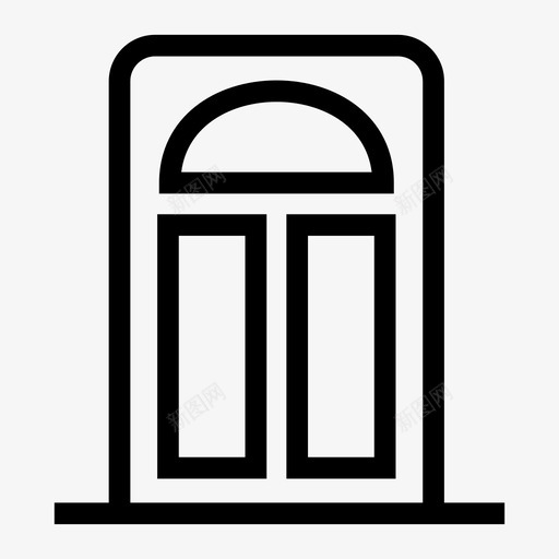 门入口前门图标svg_新图网 https://ixintu.com 入口 内门 前门 房间 金属 门房