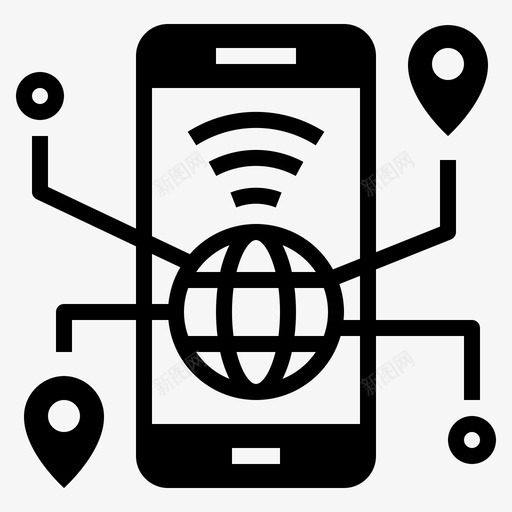 智能手机人工智能人工图标svg_新图网 https://ixintu.com 人工 人工智能 字形 手机 智能