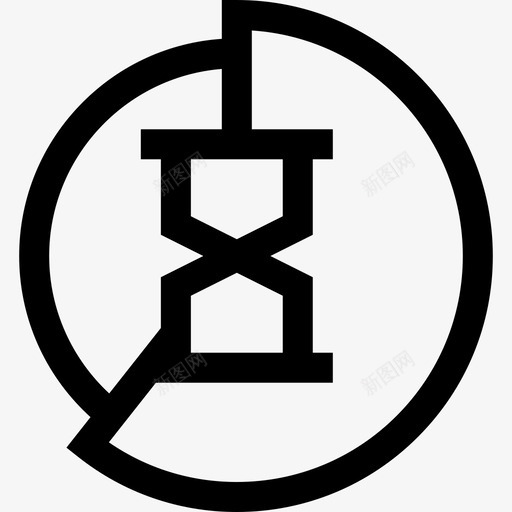 沙漏时间管理57线性图标svg_新图网 https://ixintu.com 时间管理 沙漏 线性
