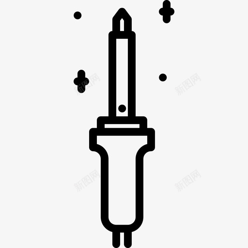 电烙铁电脑51线性图标svg_新图网 https://ixintu.com 电烙铁 电脑 线性