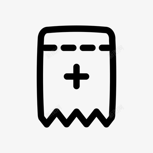 发票账单医疗图标svg_新图网 https://ixintu.com 医疗 发票 图标 圆形 收据 流行 线条 账单