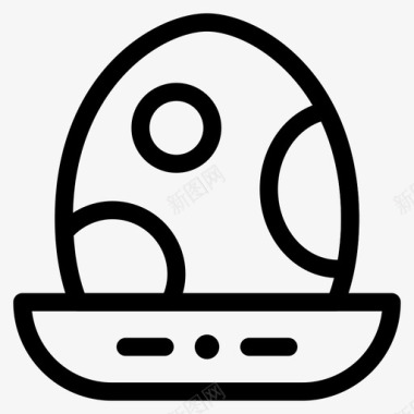复活节彩蛋篮子春天图标图标