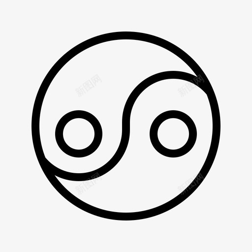 阴阳中国63直系图标svg_新图网 https://ixintu.com 中国 直系 阴阳