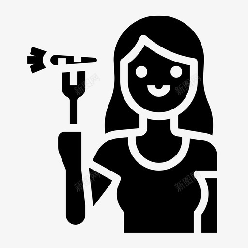 女人人和生活方式填充图标svg_新图网 https://ixintu.com 人和 填充 女人 生活方式