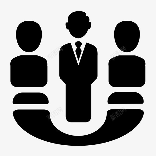 电话会议商务沟通图标svg_新图网 https://ixintu.com 合作 商务 团队 图标 沟通 电话会议