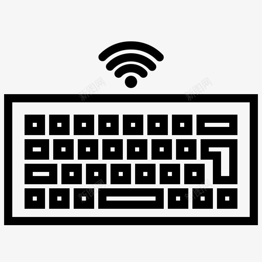 键盘无线硬件类型图标svg_新图网 https://ixintu.com 无线 硬件 类型 计算机 键盘