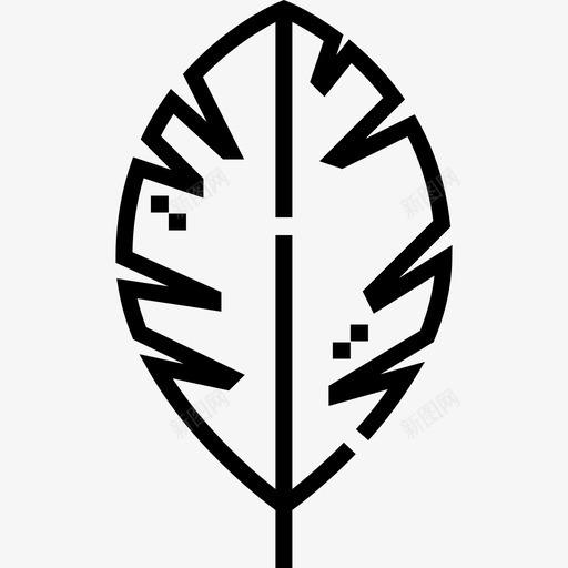 叶热带38线形图标svg_新图网 https://ixintu.com 热带 线形