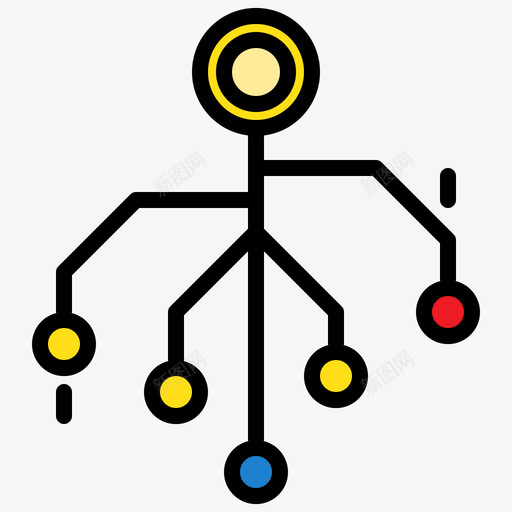网络ai8线性颜色图标svg_新图网 https://ixintu.com ai 线性 网络 颜色