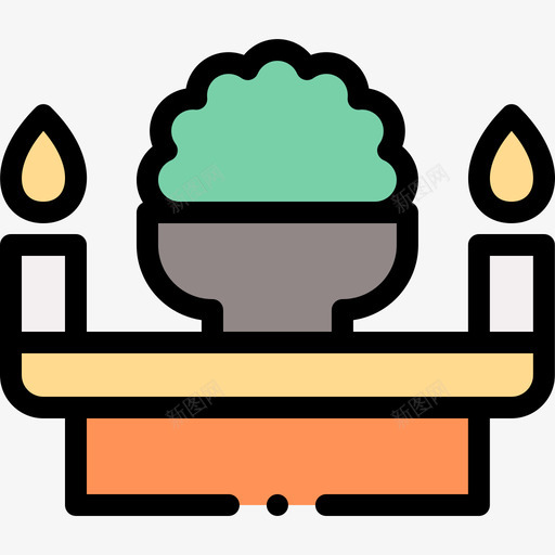 祈祷吧霍利19号直线颜色图标svg_新图网 https://ixintu.com 19号 直线 祈祷 霍利 颜色