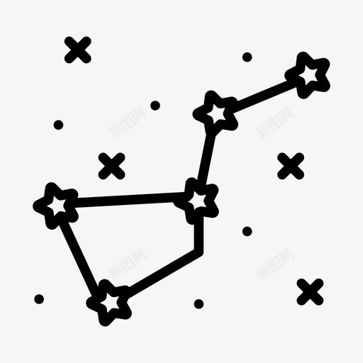 星座空间143直线图标svg_新图网 https://ixintu.com 星座 直线 空间