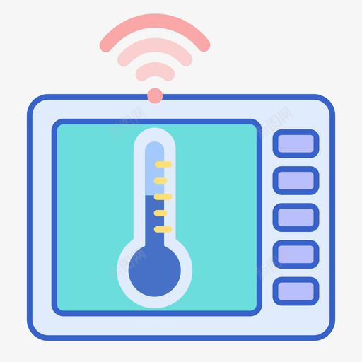 恒温器智能技术18线性颜色图标svg_新图网 https://ixintu.com 恒温器 技术 智能 线性 颜色
