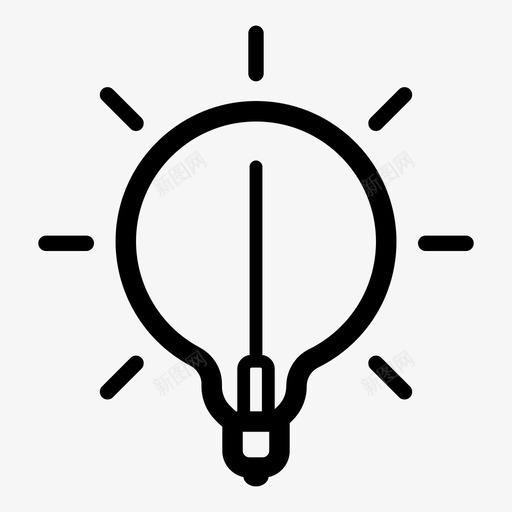 灯泡商业理念电力图标svg_新图网 https://ixintu.com 创新 商业 思考 灯泡 理念 电力