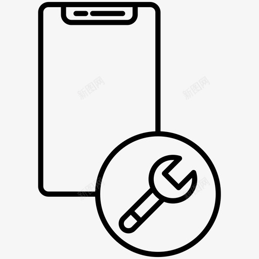 设置手机维修智能手机工具图标svg_新图网 https://ixintu.com 工具 手机 手机维修 智能 设置