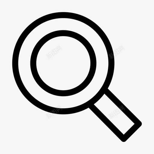放大镜查找搜索图标svg_新图网 https://ixintu.com 元素 基本 搜索 放大镜 查找 框线 缩放