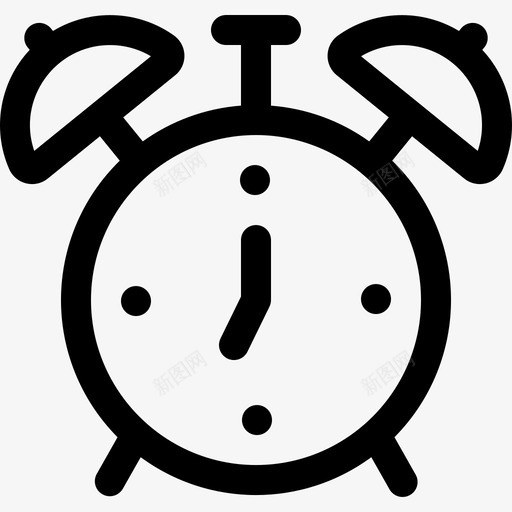 时钟家居用品37直线型图标svg_新图网 https://ixintu.com 家居用品 时钟 直线 线型