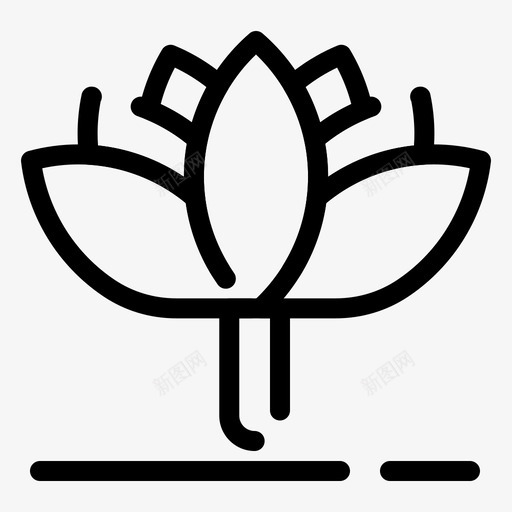 花春花郁金香图标svg_新图网 https://ixintu.com 大胆 孟加拉 春花 独立日 虚线 郁金香