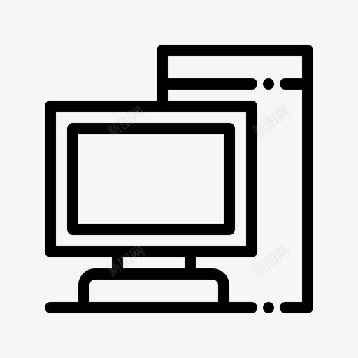 屏幕计算机47线性图标svg_新图网 https://ixintu.com 屏幕 线性 计算机