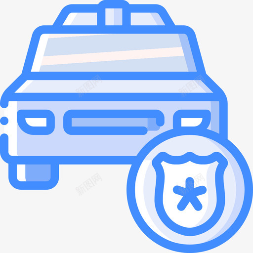 警车救援和反应3蓝色图标svg_新图网 https://ixintu.com 反应 救援 蓝色 警车