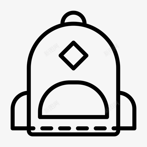 背包学院12直线型图标svg_新图网 https://ixintu.com 学院 直线 线型 背包