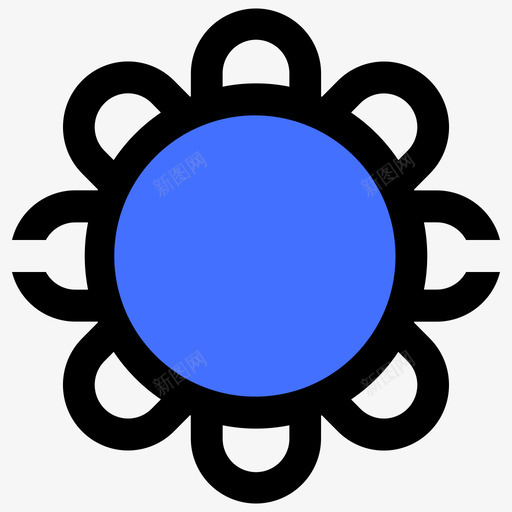 太阳夏天98蓝色图标svg_新图网 https://ixintu.com 夏天 太阳 蓝色