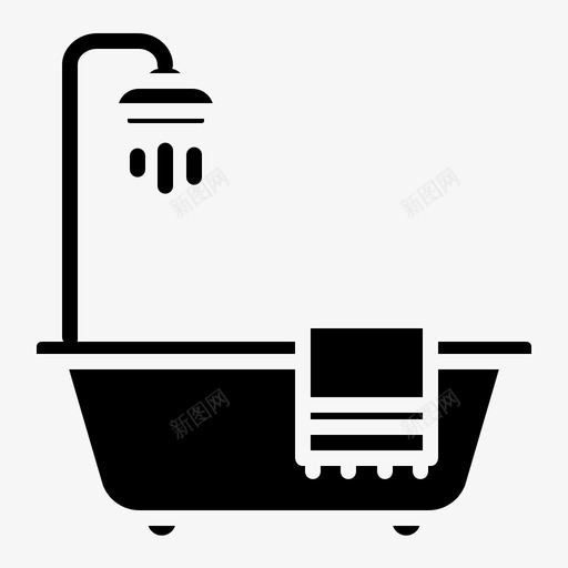 淋浴美容和水疗7雕文图标svg_新图网 https://ixintu.com 水疗 淋浴 美容 雕文