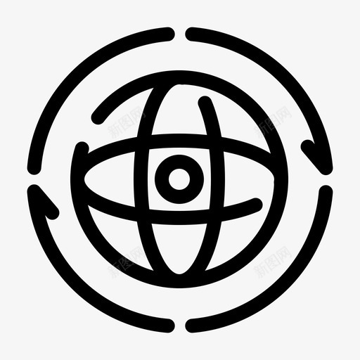 全球连接地球图标svg_新图网 https://ixintu.com 世界 互联网 全球 地球 收集 月收 界面 网络 连接