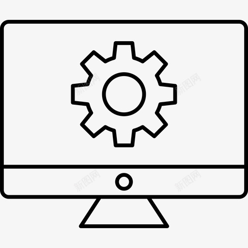 设置计算机配置图标svg_新图网 https://ixintu.com 图标 屏幕 打印 线图 计算机 设置 设计 配置 首选项