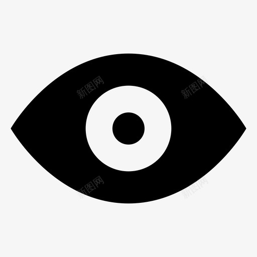 lookeyeeyeball图标svg_新图网 https://ixintu.com eye eyeball look preview see solid 工具 布局 文本
