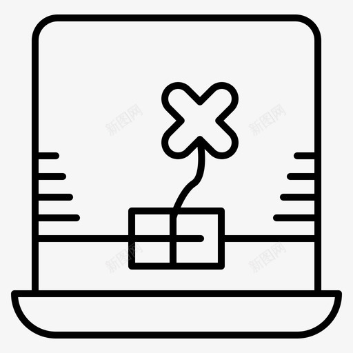 手提电脑电脑帽子图标svg_新图网 https://ixintu.com 固定 小妖精 帽子 手提电脑 爱尔兰 独立日 电脑 线路