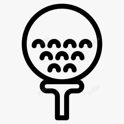 高尔夫球球运动图标svg_新图网 https://ixintu.com 运动 高尔夫球