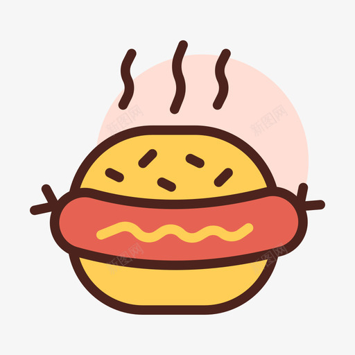 汉堡BBQ29线性颜色图标svg_新图网 https://ixintu.com 汉堡 线性 颜色