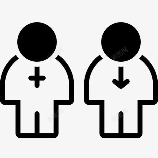性别异性恋中性图标svg_新图网 https://ixintu.com 中性 异性 性别